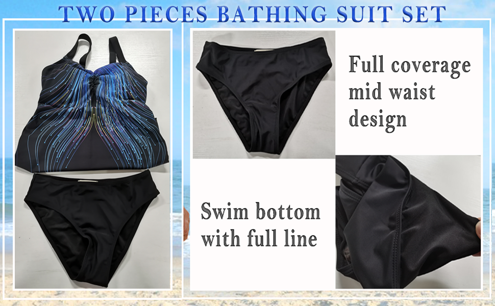 Two pieces bathing suit set