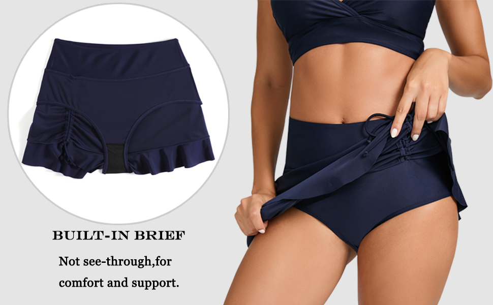 Tummy Control Swim Skirt