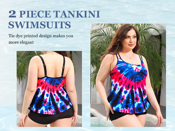 2 piece tankini swimsuits