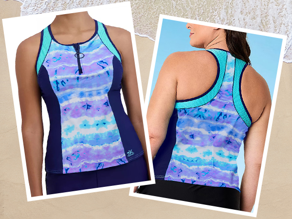 zeroxposur womens tankini top for women