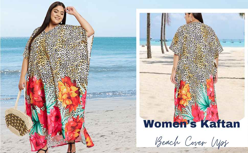 Women Kaftan Beach pool cover ups