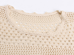 crew neck crochet cover up