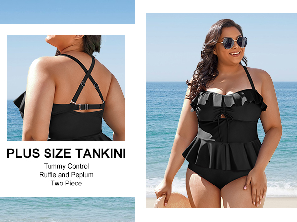 plus size tankini