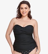 Ruched Bandeau Tankini Top