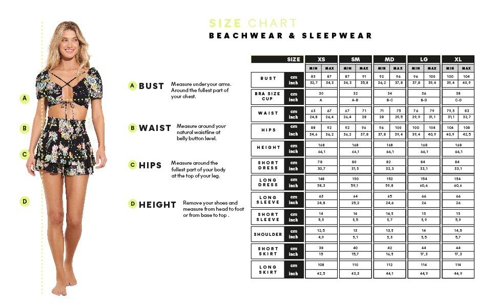 maaji size chart beachwear