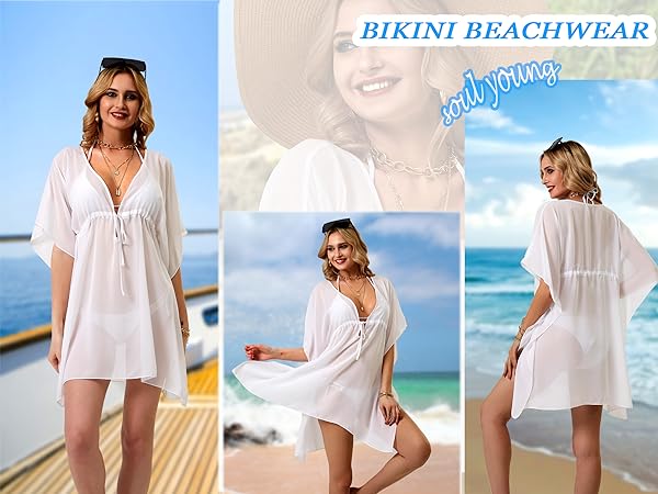 cover ups swimwear women swimsuit coverup beachwear white black orange pink yellow beach chiffon 