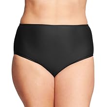 Plus Size Mid Waist Brief in Solid Black