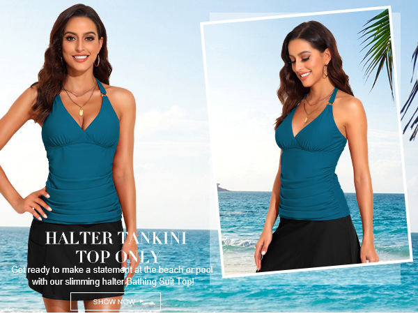 halter tankini top