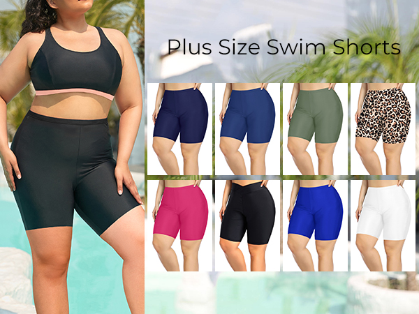 athletic swim shorts plus size high waisted swim shorts plus size swim bottom bathing suit shorts 