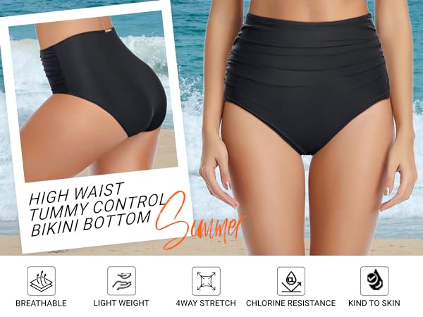 ZMART HIGH WAIST BIKINI BOTTOM