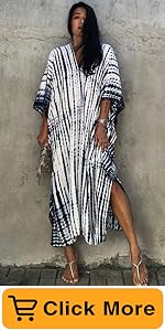 Tie-Dye Print Caftan Dress