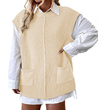 Plus size sweater vest