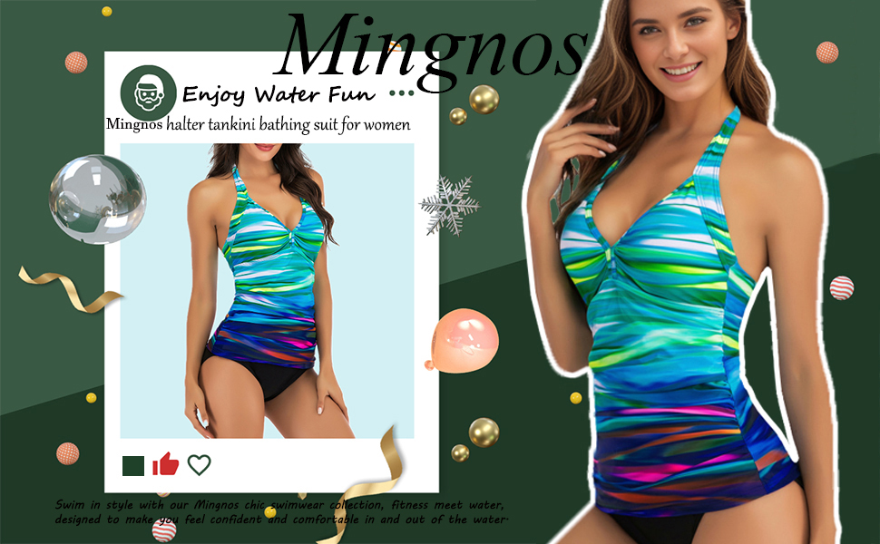 halter tankini bathing suits for women