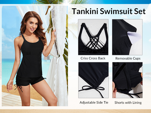 tummy control tankini swimsuit two piece bathing suit tankini swimwear ladies tankini