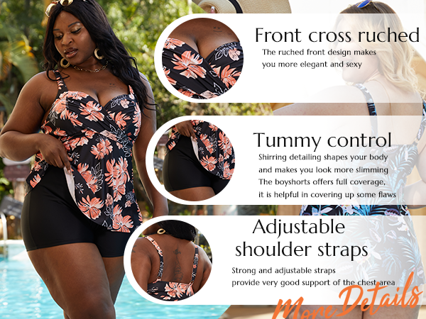 Plus Size Two Piece Swimsuit Tankini