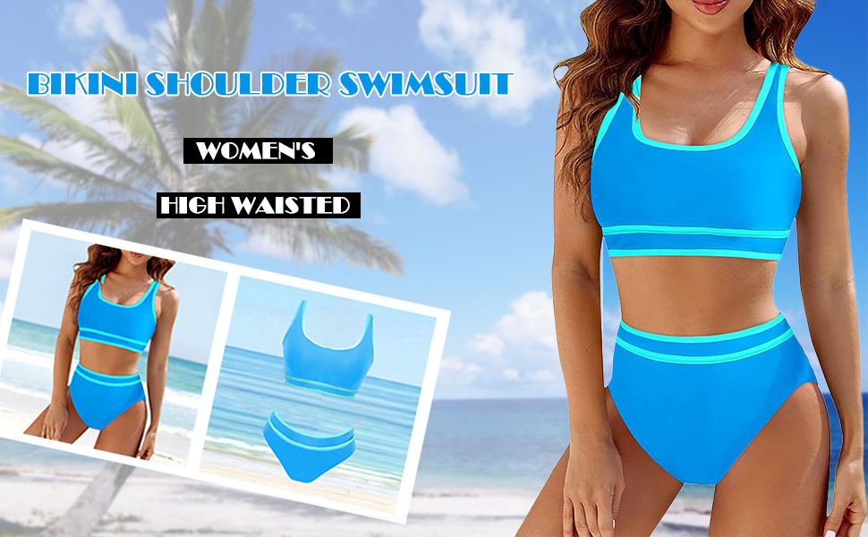 Women colorblock swimwear