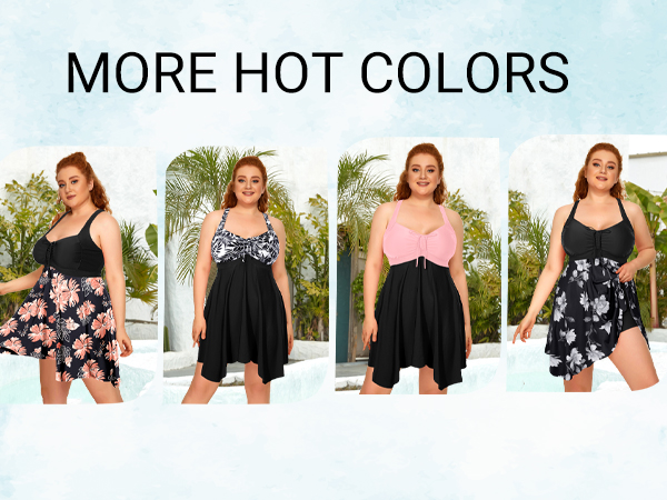 plus size swim dress