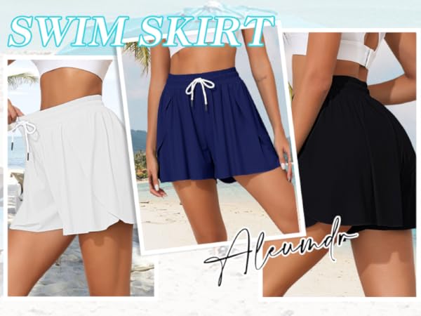 High Waisted Swim Skirt