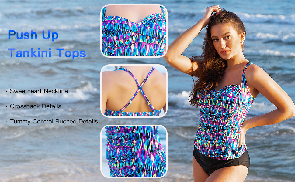 21019 Ruched Front Twist Swimsuits