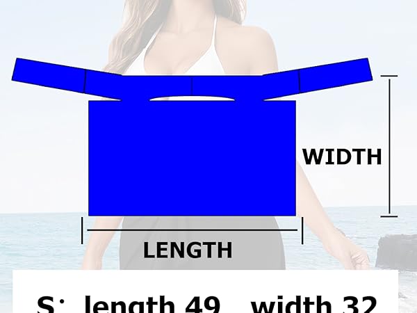 Swimsuit Skirt Sarong Beach Coverups Bikini Cover Up for Women Bathing Suit Swimwear