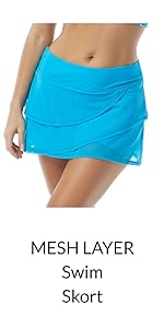 Mesh Layer Swim Skort