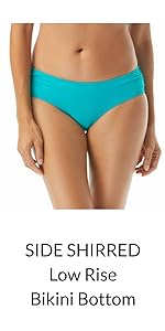 Side Shirred Bikini Bottom