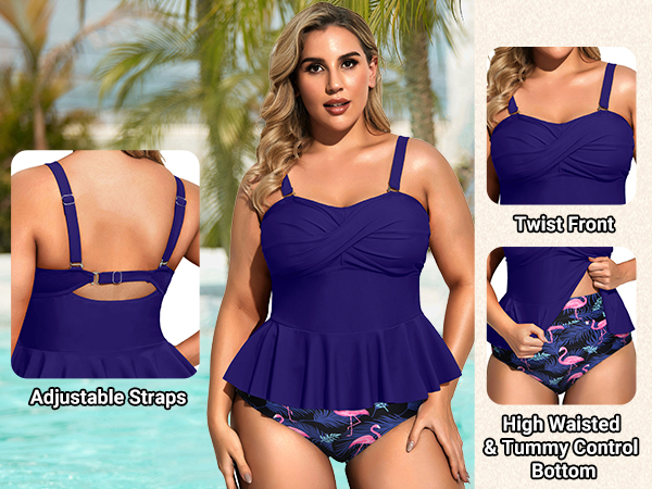 Plus Size Swimsuit with Bottom