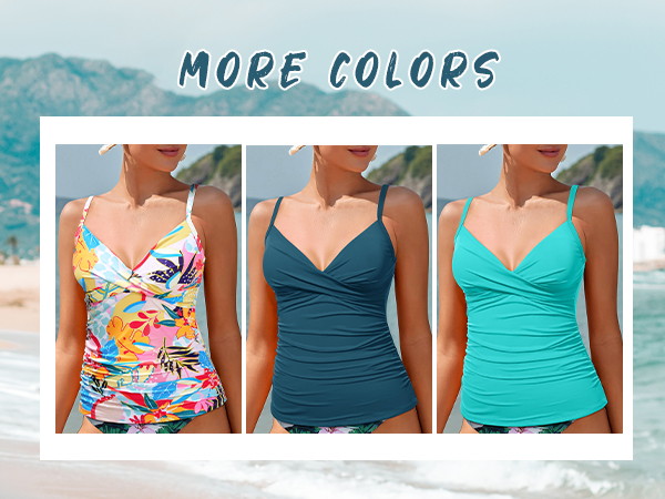 v neck tankini tops only