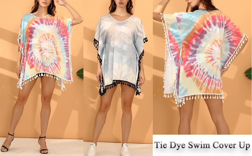 Tie Dye Swim Cover-Up For Women