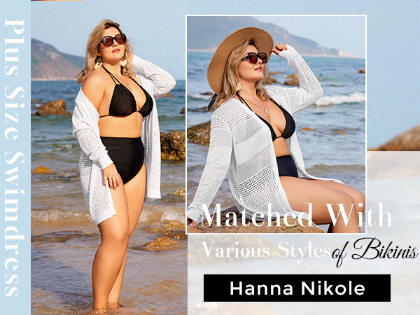 Women''s Crochet Hollow Out Split Beach Cover Up