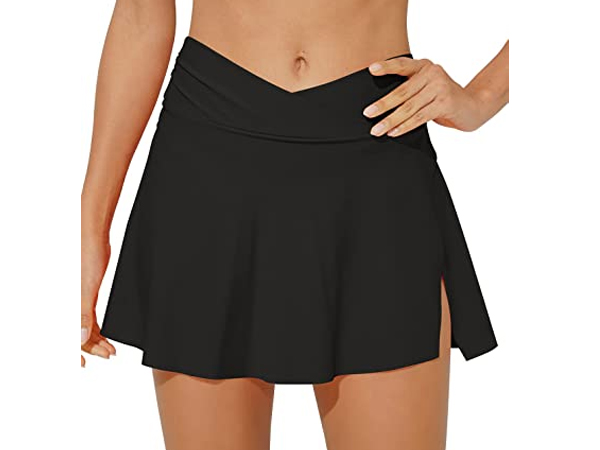 split swim skirt