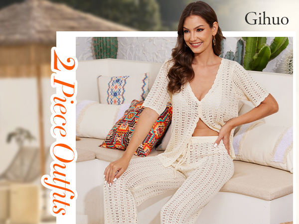 gihuo womens 2 piece beachwear set