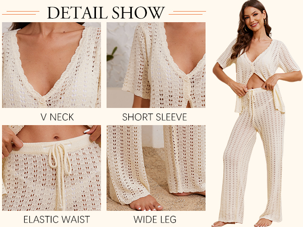 details for the beach sweater set