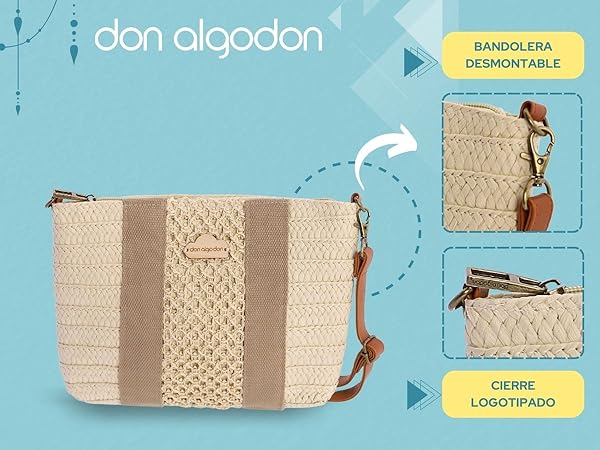 bandoleras mujer don algodon bolso cruzar crossbody bag messenger casual diario urbana amplia