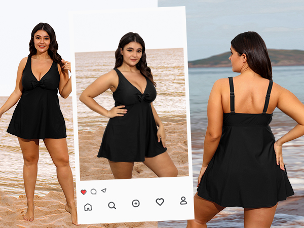 plus size swimdress