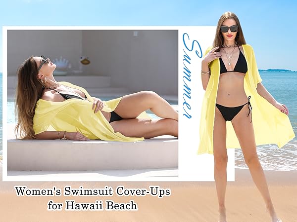 yellow beach sea poolside party white black pink purple swimsuit cover up bathing suit coverups 