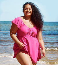 plus size swimdress