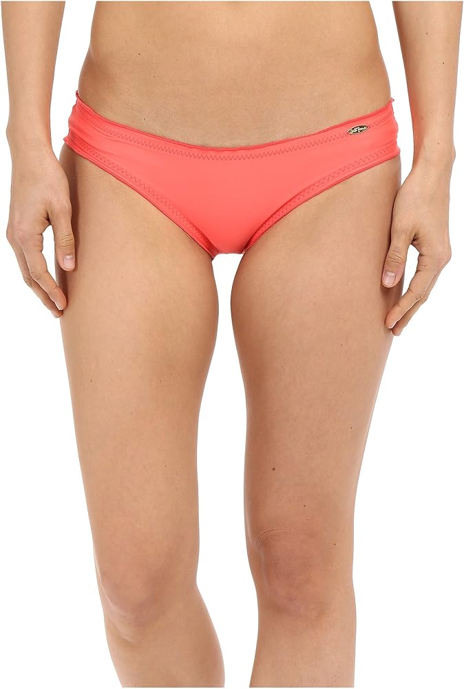 Luli Fama Women's Cosita Buena Wavy Full Ruched-Back Bikini Bottom