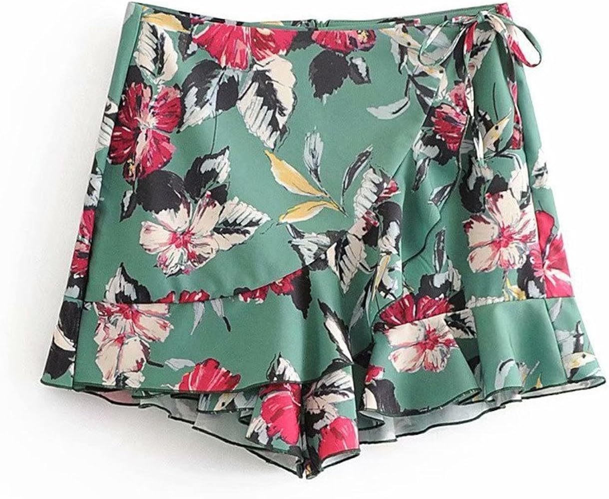 Women's Floral Printed Sarong Style Shorts