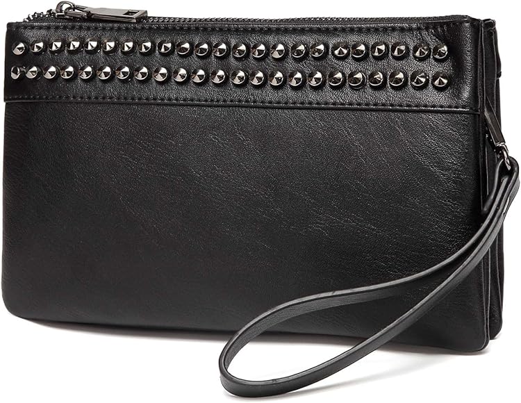 VASCHY Bolso Bandolera Mujer, Bolso Mano Pequeño Bolso de Hombro Cruzado Bolso de Fiesta Clutch con Asa para Señoras, Cartera Larga de Mano con Monedero para Boda Fiesta, Negro-2