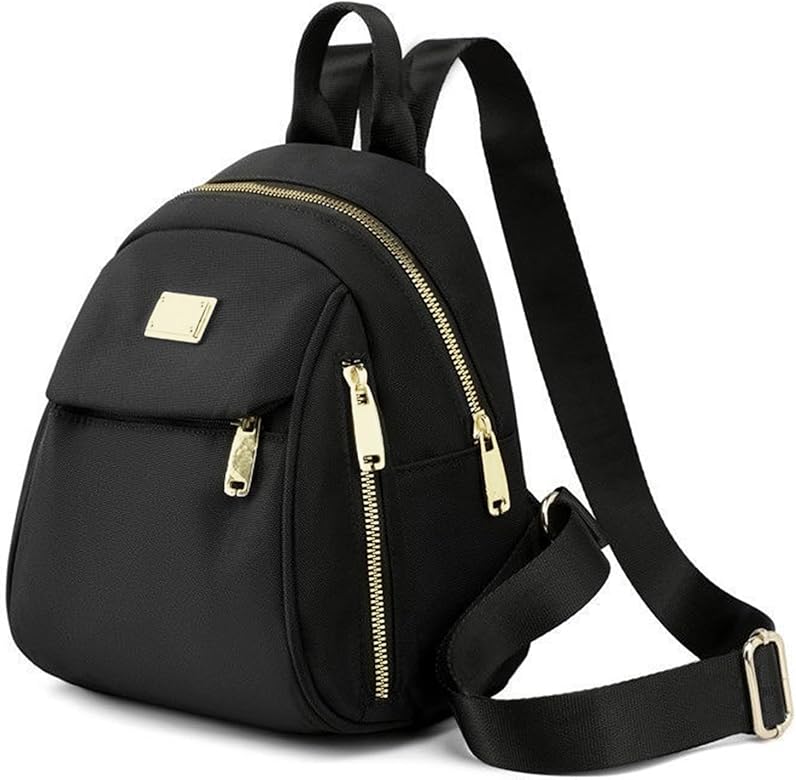 Bolsos Mochila de Mujeres Antirrobo Impermeable Nylon Pequeña Mochilas Negro Escolares Bolso Bandolera Casual para Mujer Monedero de Viaje Tela Oxford de Bolsa de Hombro Escolar