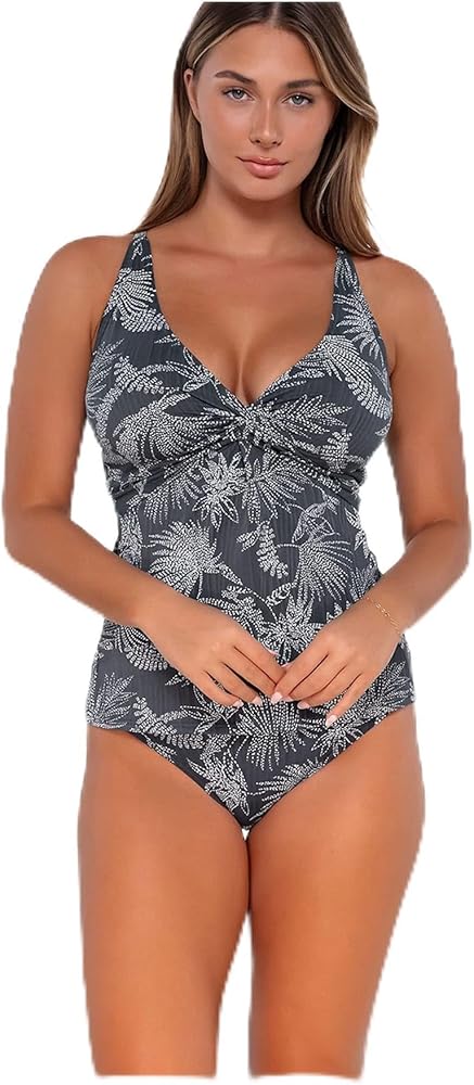 Sunsets Printed Forever Underwire Tankini Top 32D, Making Waves