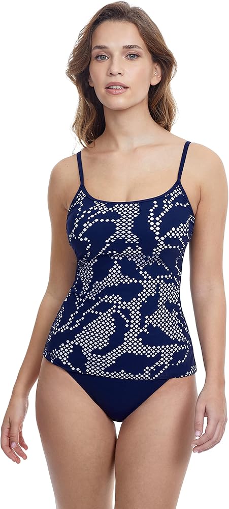 Profile by Gottex Women's Standard Mashrabiya Round Neck Tankini