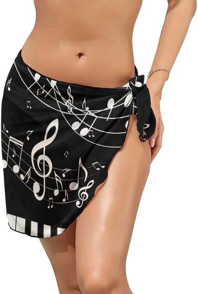 Women's Beach Wrap Translucent Chiffon Bikini Swimsuit Short Skirt