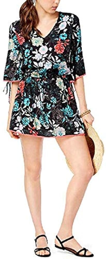 Bar 3 Women's Swimwear Brand Short Sleeve Chinc Tunic Swim Cover-up