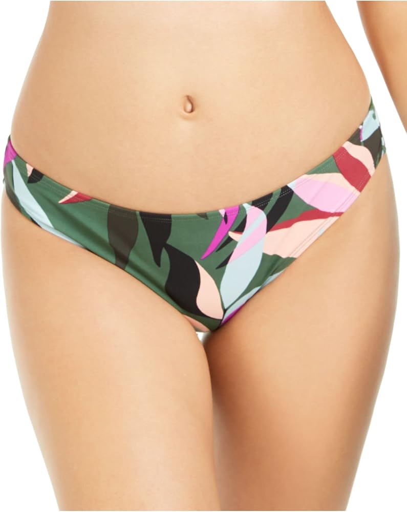 Womens Juniors Hyper Tropics Printed Swim Bottom Separates Green M