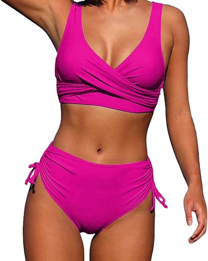 Bikini Set for Women Two Piece Swimsuit Push Up Bikini Set Lightweight Tummy Control Swimsuit Vintage Swimwear