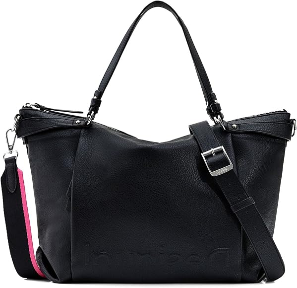 Desigual, BAG_HALF LOGO 23_LIBIA 2. 2000 Negro Mujeres, talla única