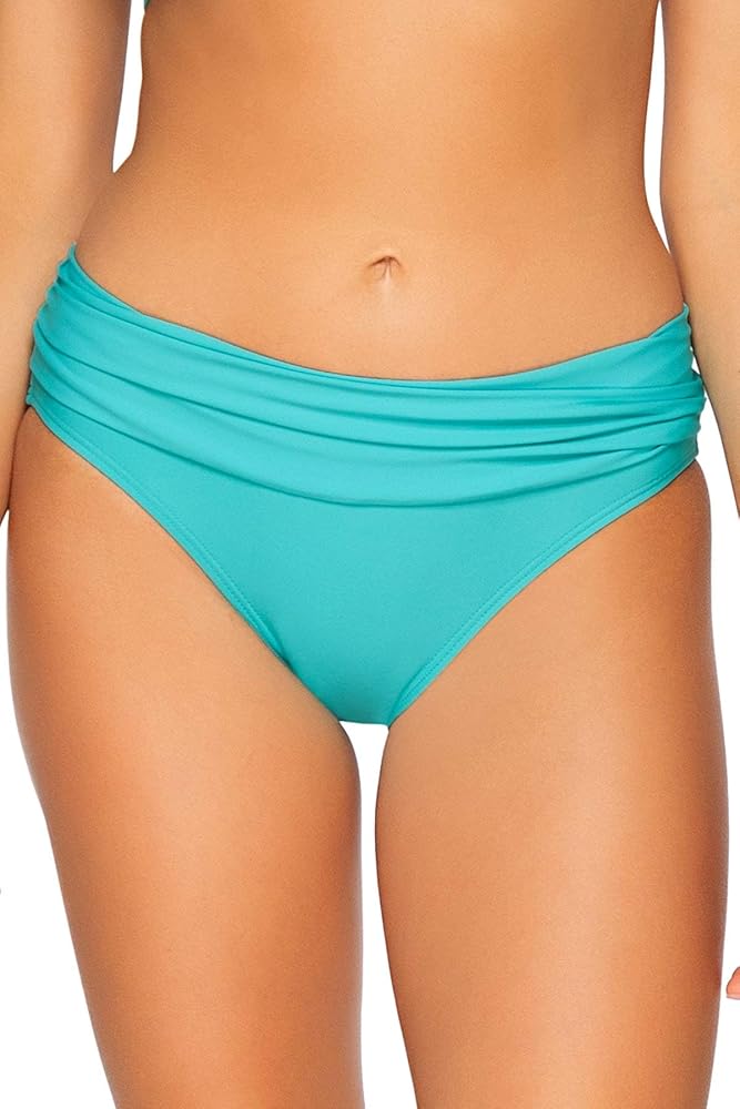 Sunsets Unforgettable Bikini Swim Bottom, Seaside Aqua, 16