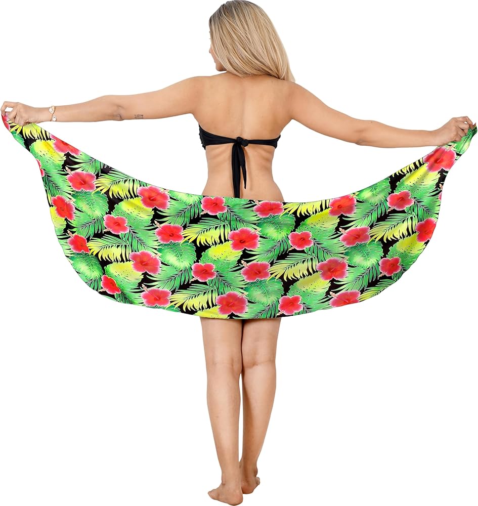 LA LEELA Women's Sarong Beachwear Bikini Wraps